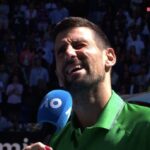 Novak Đoković tokom intervjua na Australijan openu